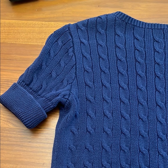 Ralph Lauren Navy Cable Knit Crewneck Sweater - Picture 7 of 12